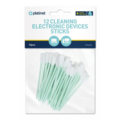 Elektronikai tisztítókészlet, habszivacsos pálcikával, tisztítóoldattal, antisztatikus, alkoholmentes Platinet