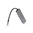 USB-C hub, 4× USB-A 3.2 Gen 1 + 1× USB-C PD 100 W, 5 az 1-ben, Platinet alumínium