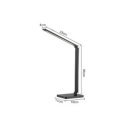 Asztali LED lámpa, aluminium 10 W, vezeték nélküli, szabályozható fényerővel és színhőmérséklettel Platinet ezüst