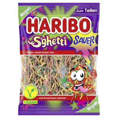 Gumicukor, 175g, Sour S’ghetti, Haribo