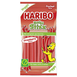 Gumicukor, 80g, Balla Stixx Strawberry, Haribo Édességek, kekszek, krékerek, chipsek,magvak Haribo