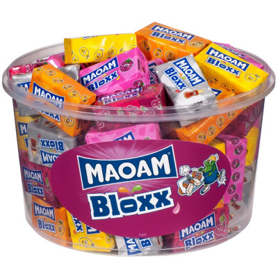 Olvadós rágó 1100 g, Maoam Bloxx Kördoboz, Haribo